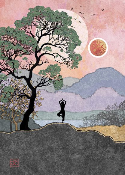 Bug Art Yoga Mountain Card