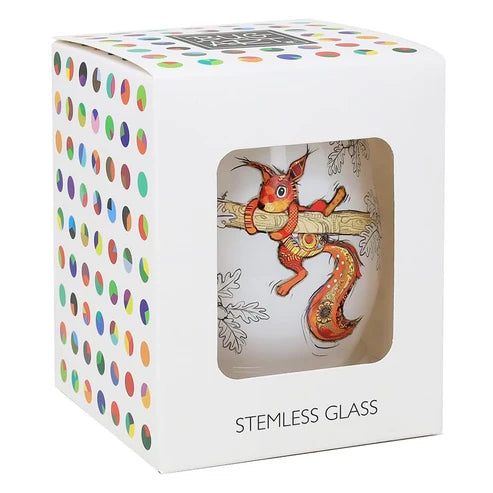 Squirrel Stemless Wine Glass