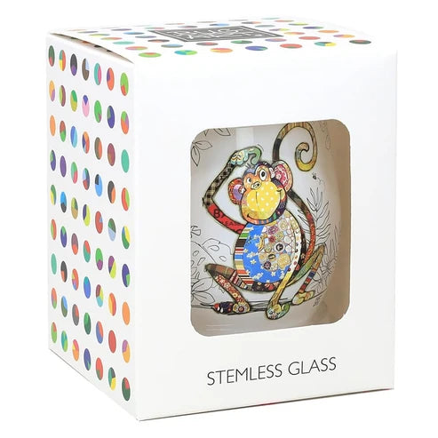 Monkey Stemless Wine Glass