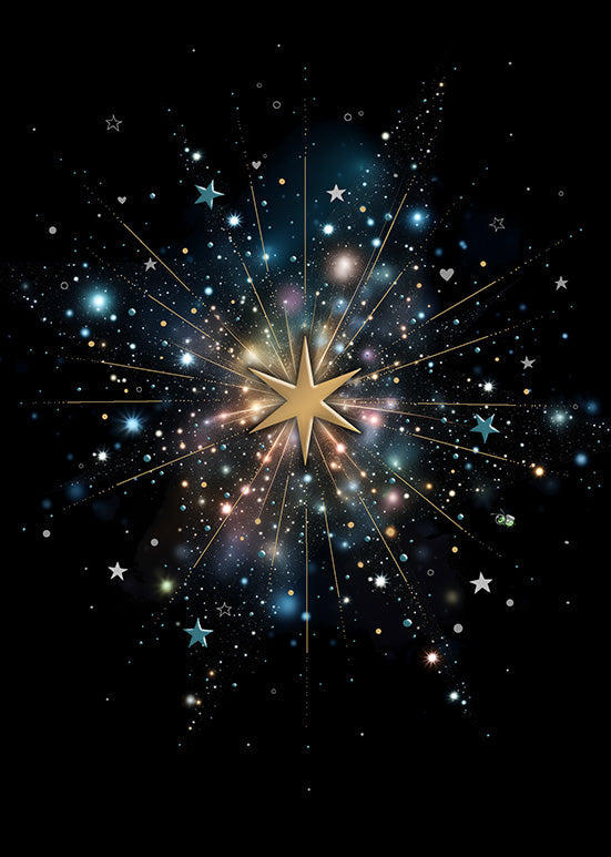 Bug Art Gold Starburst Card