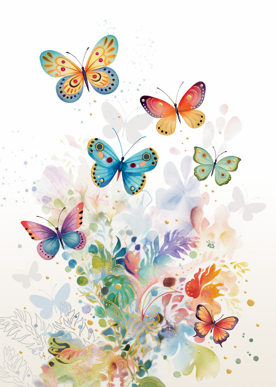 Bug Art Colourful Butterflies