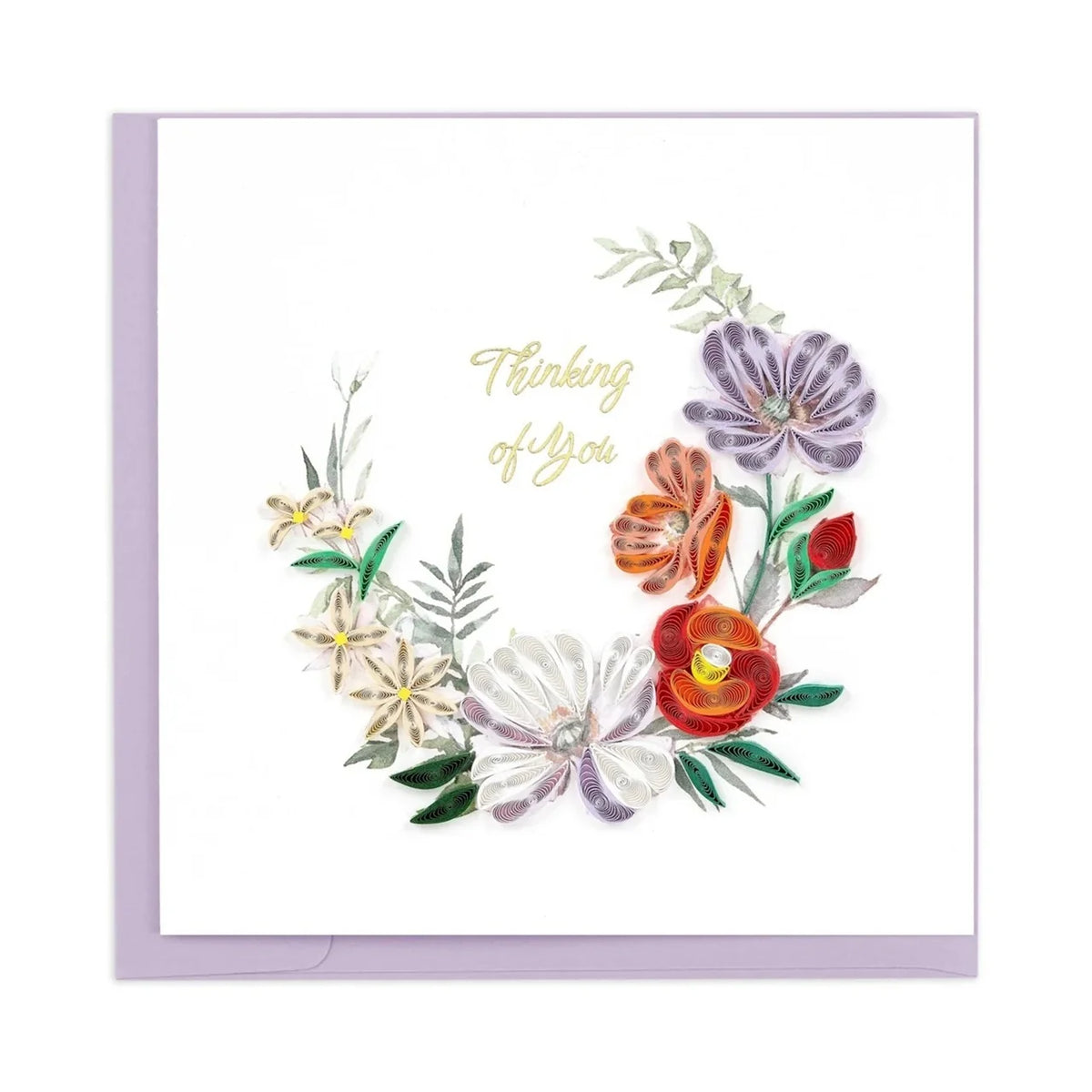 Quilling Thinking of You Floral Greeting Card