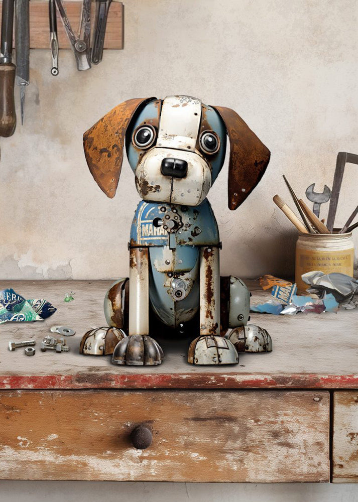 Bug Art Scrap Beagle Card