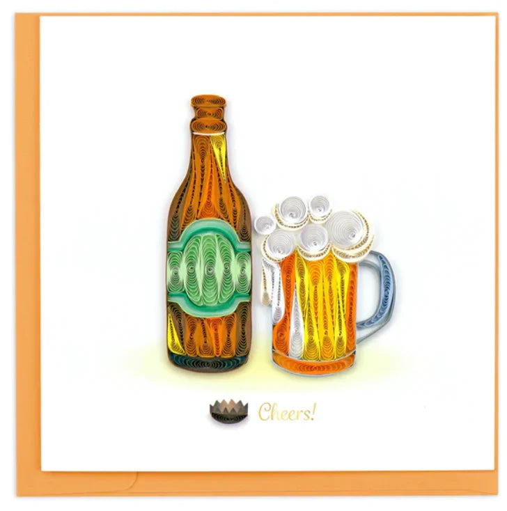 Quilled Birthday Beer Greeting Card
