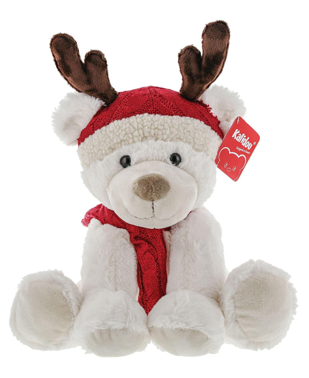 Kalidou Reindeer Teddy Red Hat Scarf