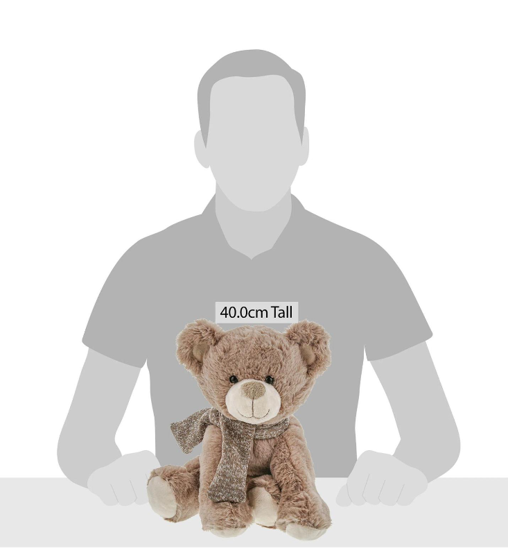 Kalidou Bear with Brown Scarf