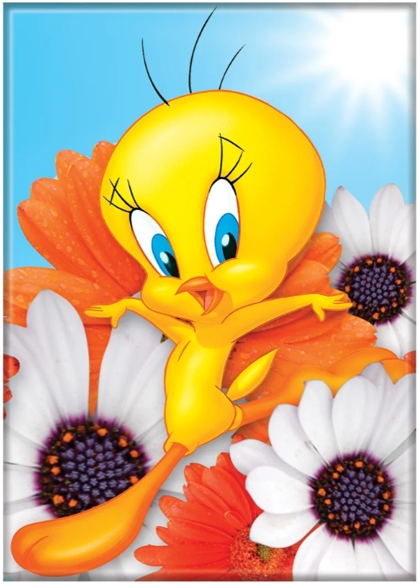 Looney Tunes Tweety Flowers Magnet