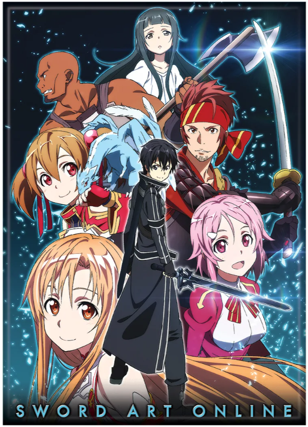 Sword Art Online S1 Group Poster Night Magnet