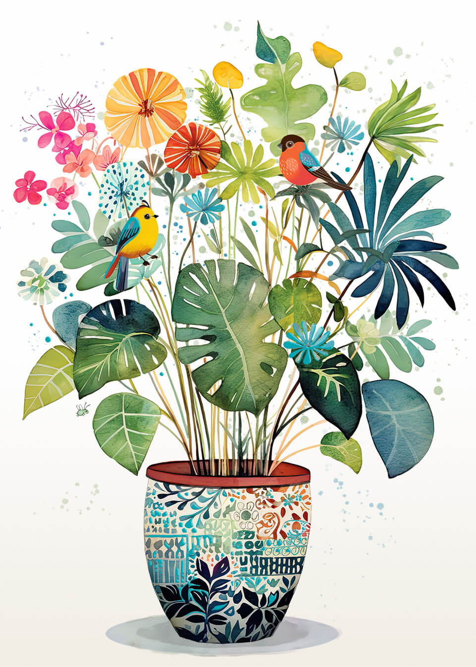 Bug Art Pot Plant Card