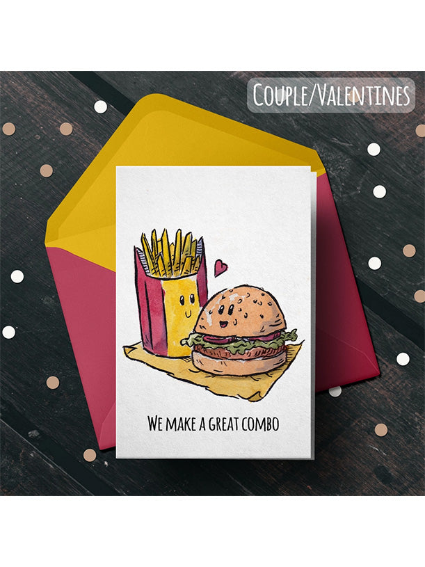 Burger Valentine/Love/Anniversary Card