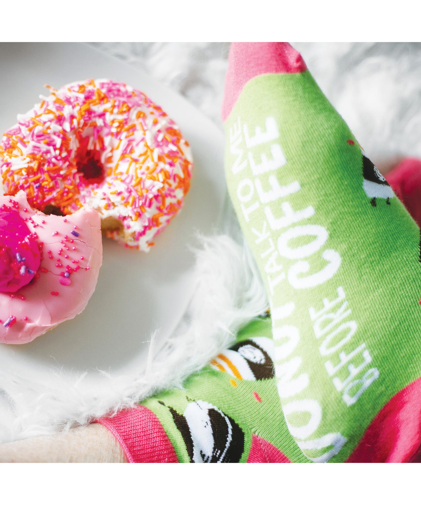 Donut and Coffee Unisex Ankle Socks