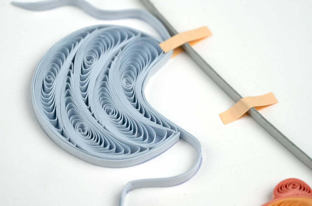 Quilled Baby Clothesline Greeting Card