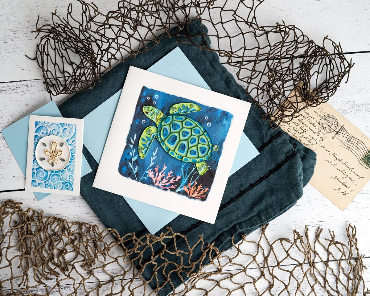 Quilled Sea Turtle Greeting Card