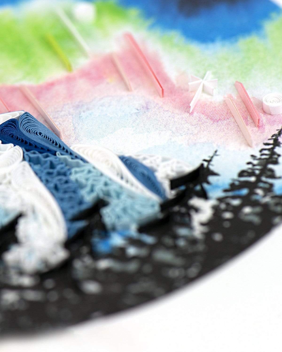 Quilled Northern Lights Greeting Card