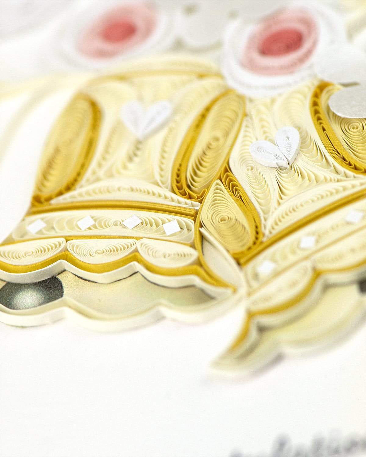 Quilled Wedding Bells Greeting Card