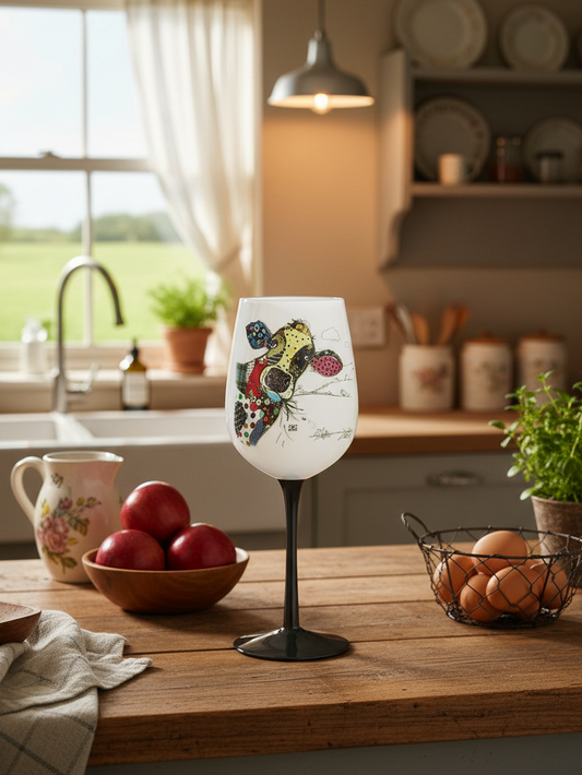 Cow Wine Glass