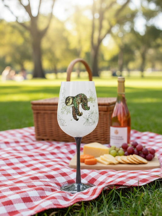 Sloth Wine Glass