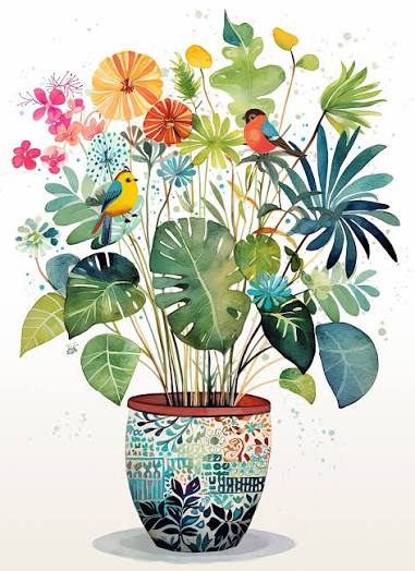 Bug Art Pot Plant