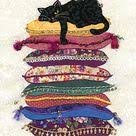 Bug Art Pillow Cat