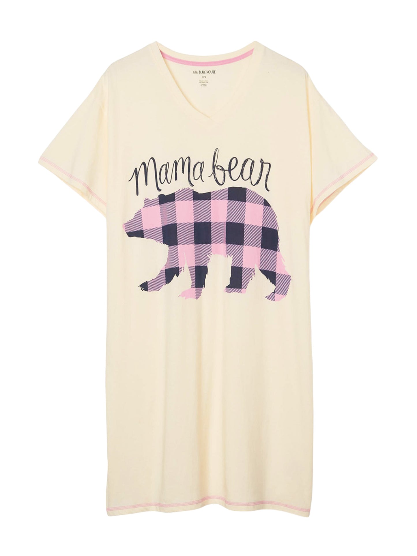 Mama Bear Plaid Ladies Sleepshirt