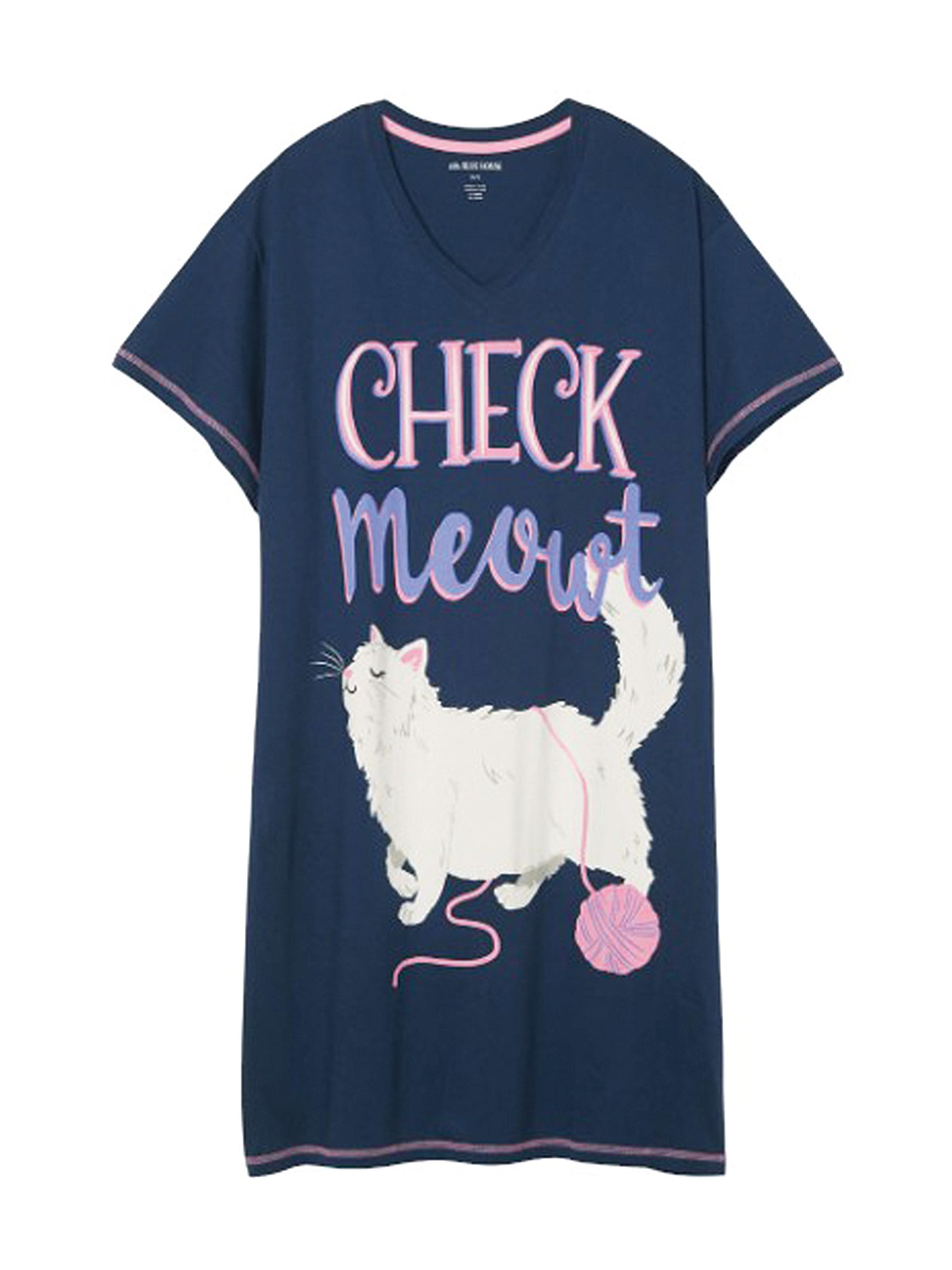 Check Meowt Ladies Sleepshirt