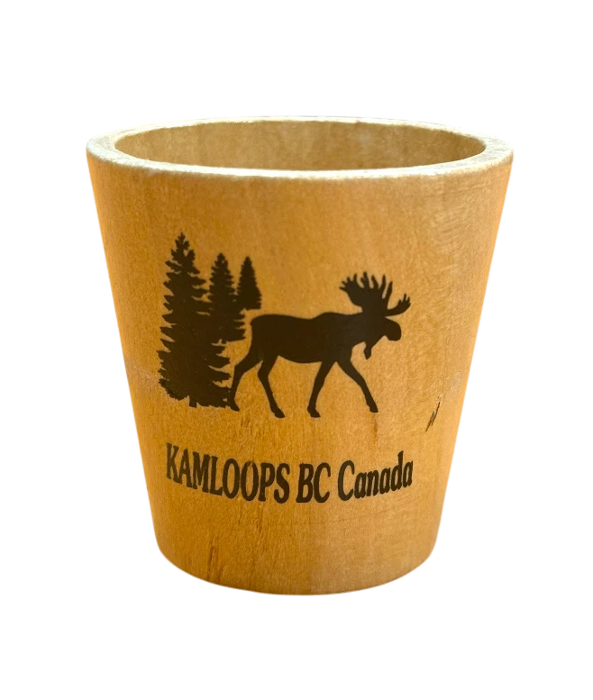 Kamloops Moose Wood Shot glass
