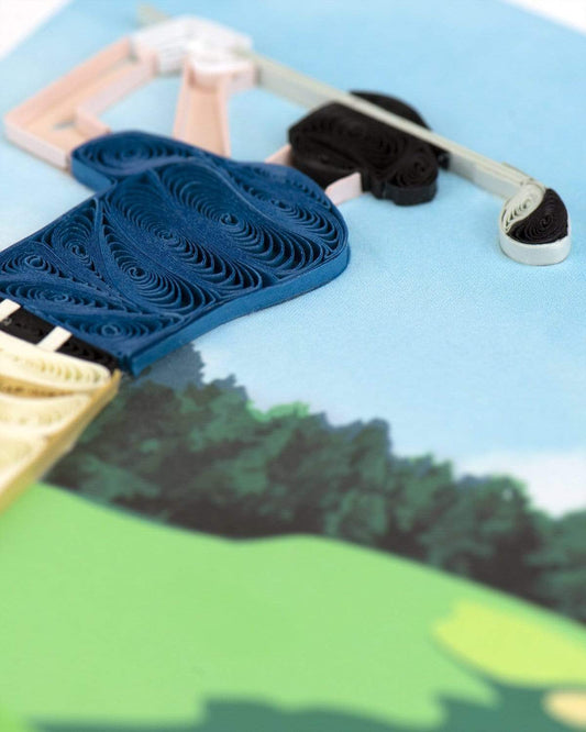 Quilled Golfer Greeting Card