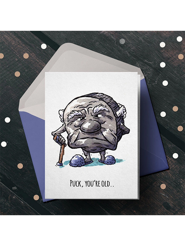 Crude Funny Hockey Birthday Card