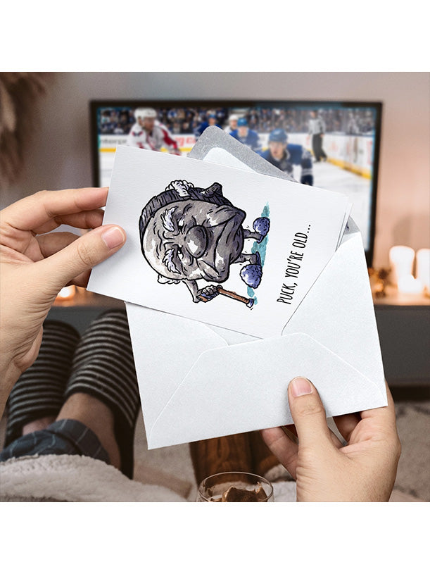 Crude Funny Hockey Birthday Card