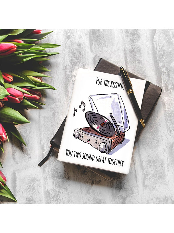 Music Record Wedding Card