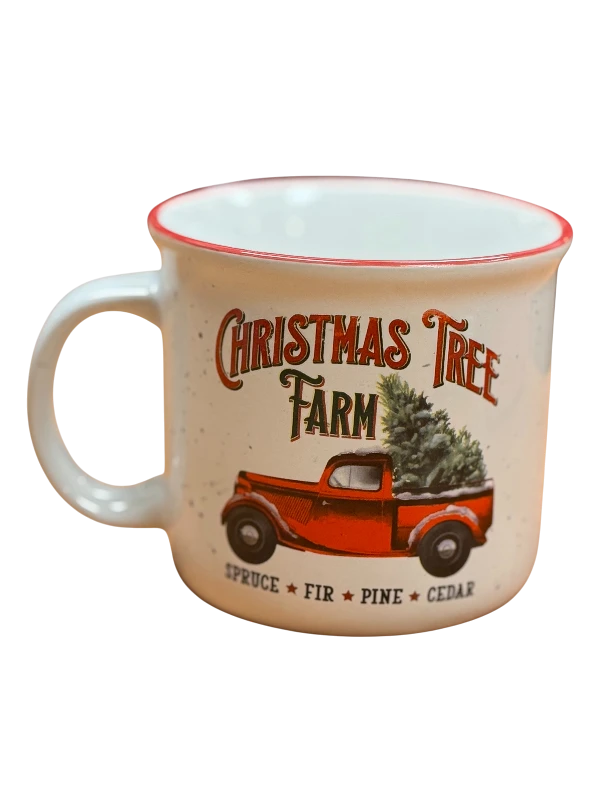 Christmas Red Truck Ceramic Camper Mug