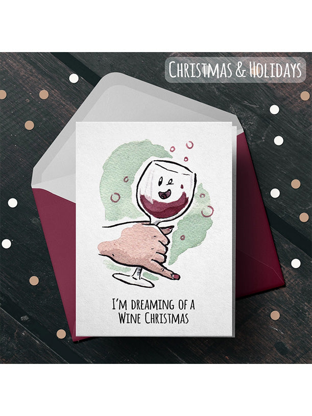 Wine Christmas Card