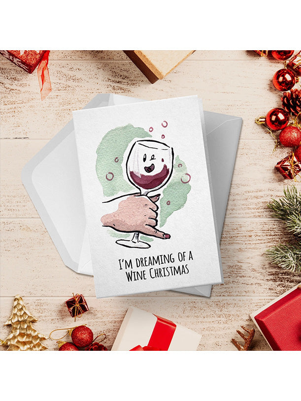 Wine Christmas Card