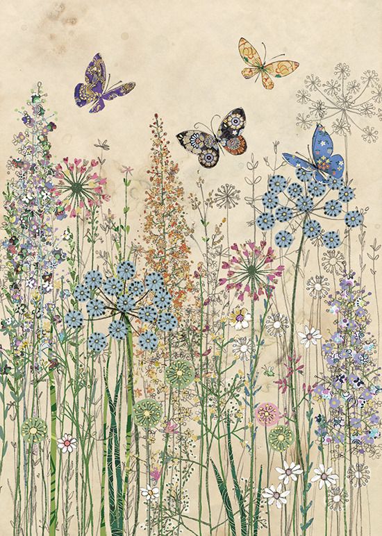 Bug Art Butterfly in Meadow