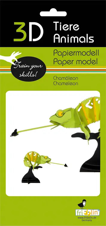 3D PAPER MODEL - Chameleon