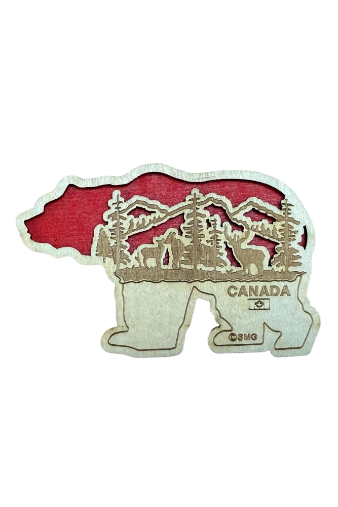 Canada 3D Wooden Magnet