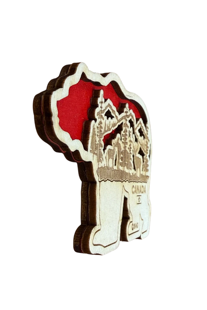 Canada 3D Wooden Magnet