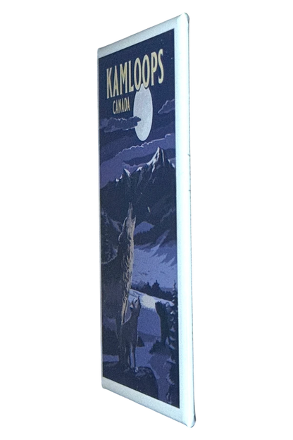 Kamloops Magnet Wolf And Mountains