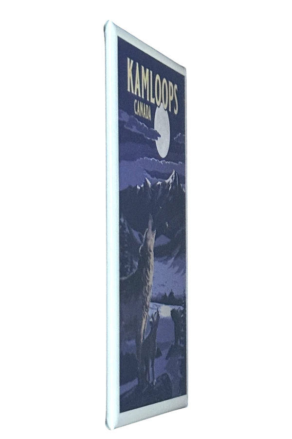 Kamloops Magnet Wolf And Mountains