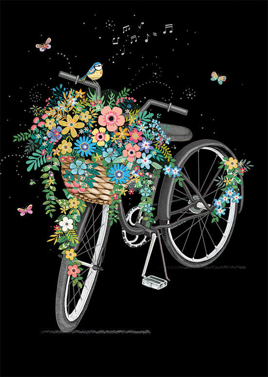 Bug Art Flower Bike Card