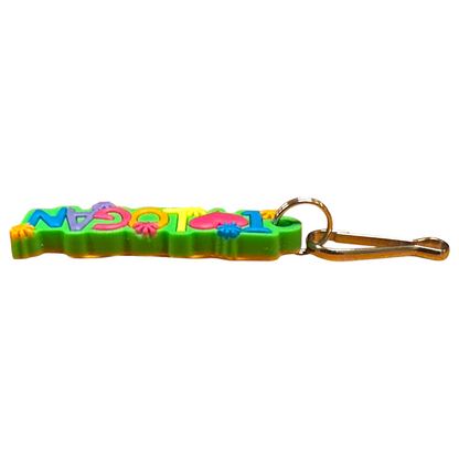 Colourful Name Keychain I 💗 Logan (Green)
