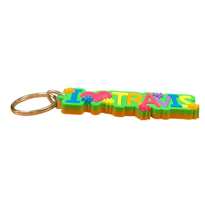 Colourful Name Keychain I 💗 Travis (Green)