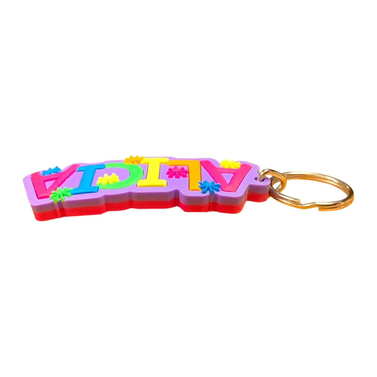 Colourful Name Keychain Alicia (Purple)