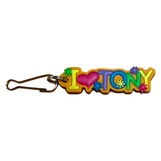 Colourful Name Keychain I 💗 Tony (Orange)
