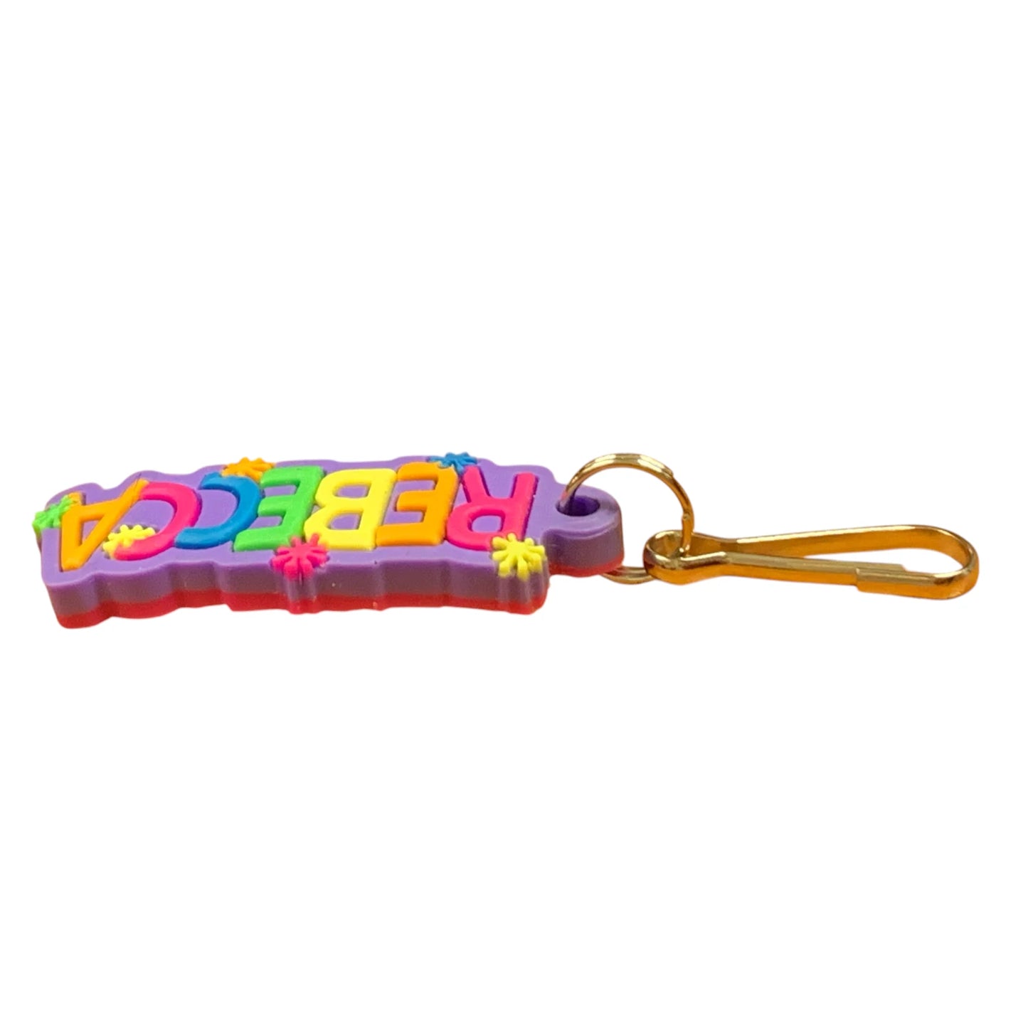 Colourful Name Keychain Rebecca (Purple)
