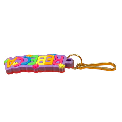 Colourful Name Keychain Rebecca (Purple)