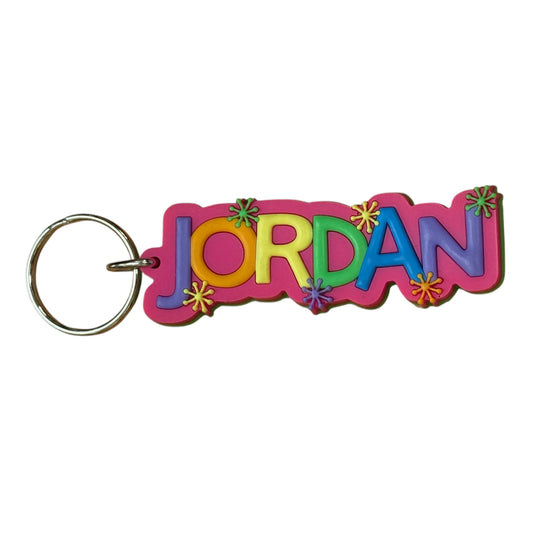 Colourful Name Keychain Jordan (Pink)