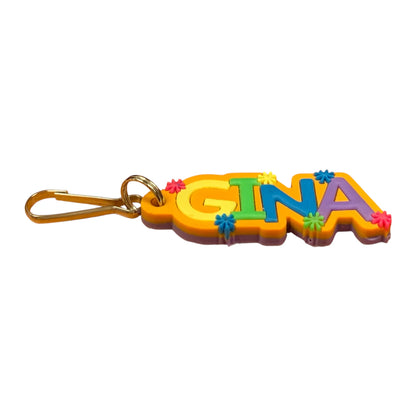 Colourful Name Keychain Gina (Orange)