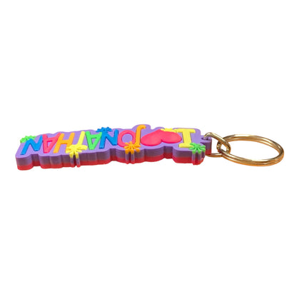 Colourful Name Keychain I 💗 Jonathan
