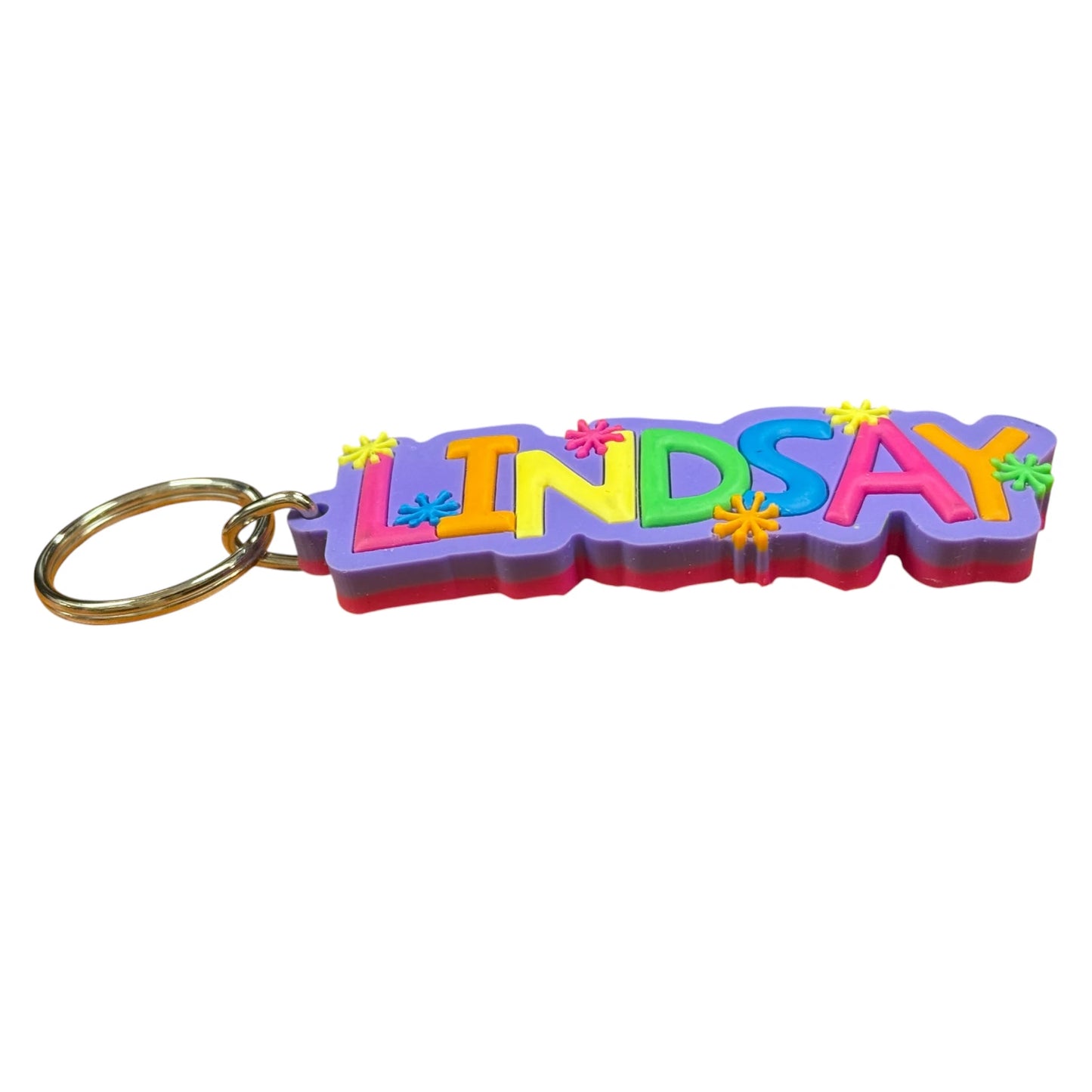 Colourful Name Keychain Lindsay (Purple)